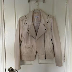 Leather Biker jacket Bone color from Barney’s New York